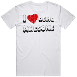 I Love Being Awesome Mens Cotton Tee T Shirt