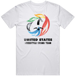 United States Freestyle Skiing Team 2014 Olympic Sochi Vintage Mens Cotton Tee T Shirt