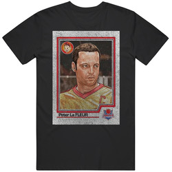 Peter La Fleur Dodgeball Vince Vaughn Vintage Retro Sports Trading Card Distressed Look Mens Cotton Tee T Shirt