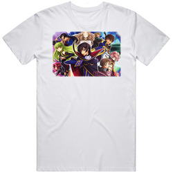 Code Geass Anime White Mens Cotton Tee T Shirt Code Geass Anime White Mens Cotton Tee T Shirt