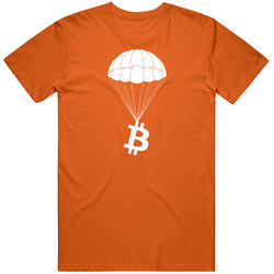 Bitcoin Parachute Mens Cotton Tee T Shirt
