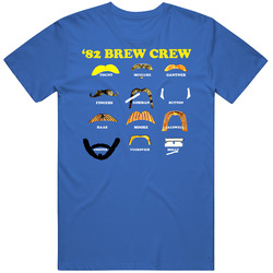 82 Brew Crew Milwaukee Baseball Mens Cotton Tee T Shirt