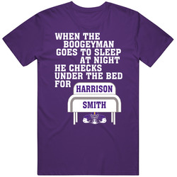 Harrison Smith Boogeyman Checks Under Bed For Minnesota Football Fan Mens Cotton Tee T Shirt