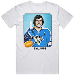 Syl Apps Hockey Player Legend Mens Cotton Tee T Shirt
