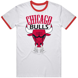 Chicago Bulls T-shirt Best Quality Ringed Shirt Fitted To Everyone Mens Cotton Tee T Shirt