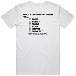 This Is My Halloween Costume I'm A Check All That Apply Mens Cotton Tee T Shirt