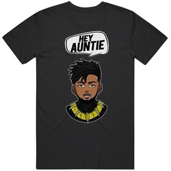 Hey Aunty Killmonger Funny Line Marvel Black Panther Movie Cool Cartoon Mens Cotton Tee T Shirt