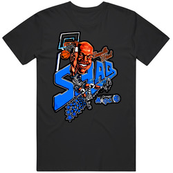 Shaquille Oneal Shaq Retro Basketball Caricature Mens Cotton Tee T Shirt