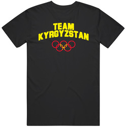 Team Kyrgyzstan Winter Olympics Pyeongchang 2018 Mens Cotton Tee T Shirt