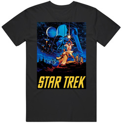 Star Wars Star Trek Mashup Parody Funny Joke Nerd Tee Film Merch Mens Cotton Tee T Shirt