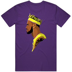 King James Los Angeles Basketball Lebron Crown Mens Cotton Tee T Shirt