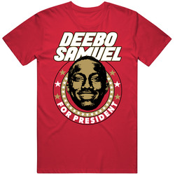 Deebo Samuel For President San Francisco Football Fan Mens Cotton Tee T Shirt