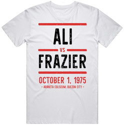 Ali Vs Frazier October 1 1975 Araneta Coliseum Quezon City Boxing Mens Cotton Tee T Shirt