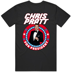 Chris Pratt For President Cool Celebrity Fan Campaign Parody Mens Cotton Tee T Shirt