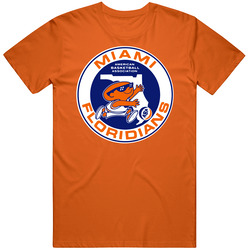 Miami Floridians Retro Basketball Team Logo Fan Mens Cotton Tee T Shirt