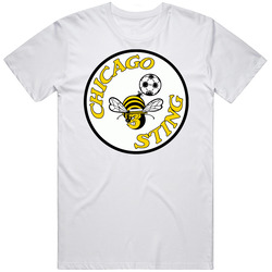Chicago Sting North American Soccer League Nasl Retro Team Logo Mens Cotton Tee T Shirt