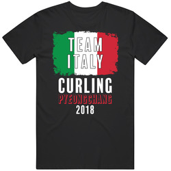 Team Italy Curling Pyeongchang 2018 Olympic Mens Cotton Tee T Shirt