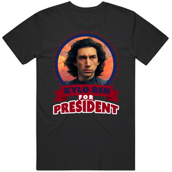 Kylo Ren For President Greatest Villains Mens Cotton Tee T Shirt