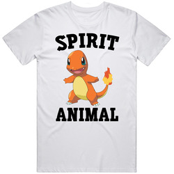 Charmander Is My Spirit Animal Mens Cotton Tee T Shirt