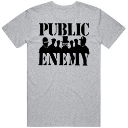 Public Enemy Vintage Hip Hop Cool Rap Grey Mens Cotton Tee T Shirt