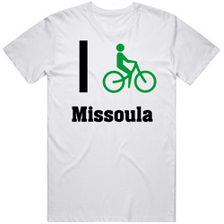 I Bike Missoula Custom Mens Cotton Tee T Shirt