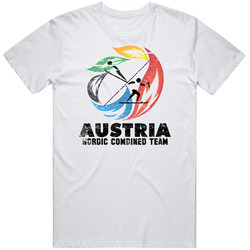 Austria Nordic Combined Team 2014 Olympic Sochi Vintage Distressed Mens Cotton Tee T Shirt