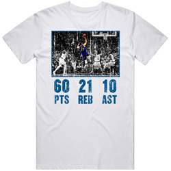 Luka Doncic 60:20 Triple Double White Mens Cotton Tee T Shirt