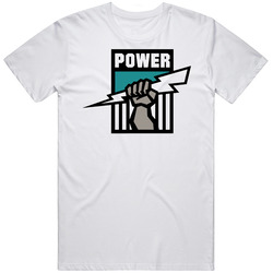 Power Port Adelaide Football Sport Mens Cotton Tee T Shirt