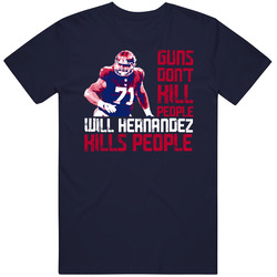 Guns Dont Kill Will Hernandez Kills People New York G Football Mens Cotton Tee T Shirt