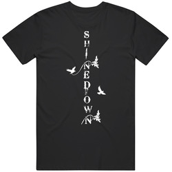 Shinedown Rock Band Dove Logo Music Fan Black Mens Cotton Tee T Shirt