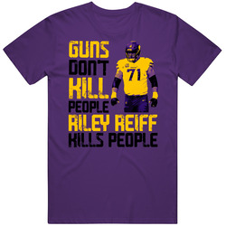 Guns Dont Kill Riley Reiff Kills People Minnesota Football Mens Cotton Tee T Shirt