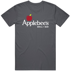 Applebee's Bar Food Gift Vintage Charcoal Grey Cotton Mens Cotton Tee T Shirt