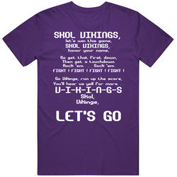 Minnesota Vikings Fight Song Mens Cotton Tee T Shirt