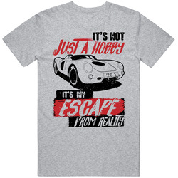 1953 Porsche 550 It's Not A Hobby Escape Reality Car Worn Look Mens Cotton Tee T Shirt