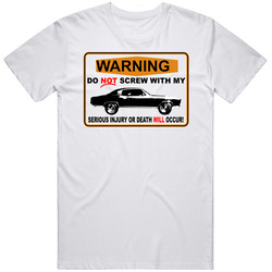 1971 Chevrolet Monte Carlo Ss 454 425bhp Screw With My Car Injury Will Occur Car Lovers Mens Cotton Tee T Shirt