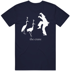 Retro 80s Martial Arts Funny Crane Mens Cotton Tee T Shirt