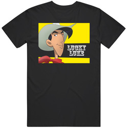 Lucky Luke Cartoon Comic Mens Cotton Tee T Shirt