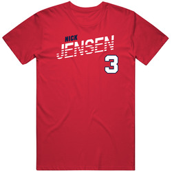 Nick Jensen 3 Favorite Player Washington Hockey Fan Mens Cotton Tee T Shirt