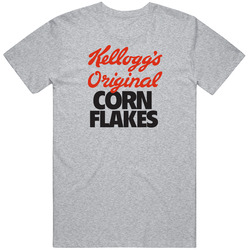 Corn Flakes Logo Greatest Cereal Of All Time Breakfast Fan Foodie Mens Cotton Tee T Shirt