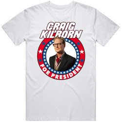 Craig Kilborn For President Talk Show Host Celeb Fan Election Mens Cotton Tee T Shirt