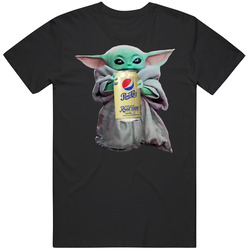 Baby Yoda The Child Mandalorian Vanilla Pepsi Soda Pop Drink Mens Cotton Tee T Shirt