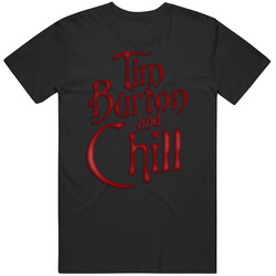 Tim Burton And Chill Halloween Movies Mens Cotton Tee T Shirt