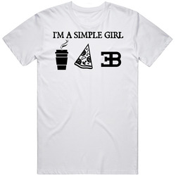 Bugatti Simple Girl Coffee Pizza Car Logo Driving Fan Mens Cotton Tee T Shirt