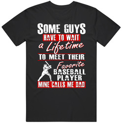 My Son Is My Favorite Player Baseball Dad T Shirt - Gift For Dad Mens Cotton Tee T Shirt