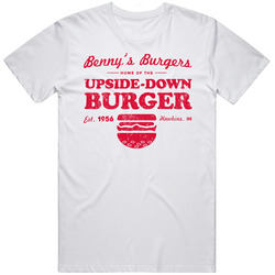 Benny's Burgers Retro Fictional Diner Logo Stranger Things Netflix Tv Show Fan Mens Cotton Tee T Shirt