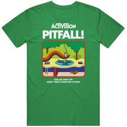 Pitfall, T-shirt, Classic, Game, Video, Atari, Activision, Retro, 1980's Mens Soft Cotton Tee T Shirt