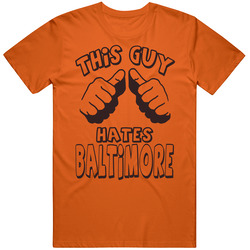 This Guy Hates Baltimore Football Cleveland Mens Soft Cotton Tee T Shirt