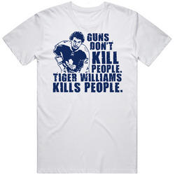 Tiger Williams Guns Dont Kill Leafs Hockey Mens Soft Cotton Tee T Shirt
