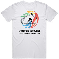 United States Cross Country Skiing Team 2014 Olympic Sochi Vintage Mens Soft Cotton Tee T Shirt