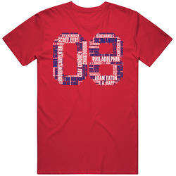Philadelphia Baseball 2008 World Series Champions Retro Roster Sports Fan Mens Soft Cotton Tee T Shirt